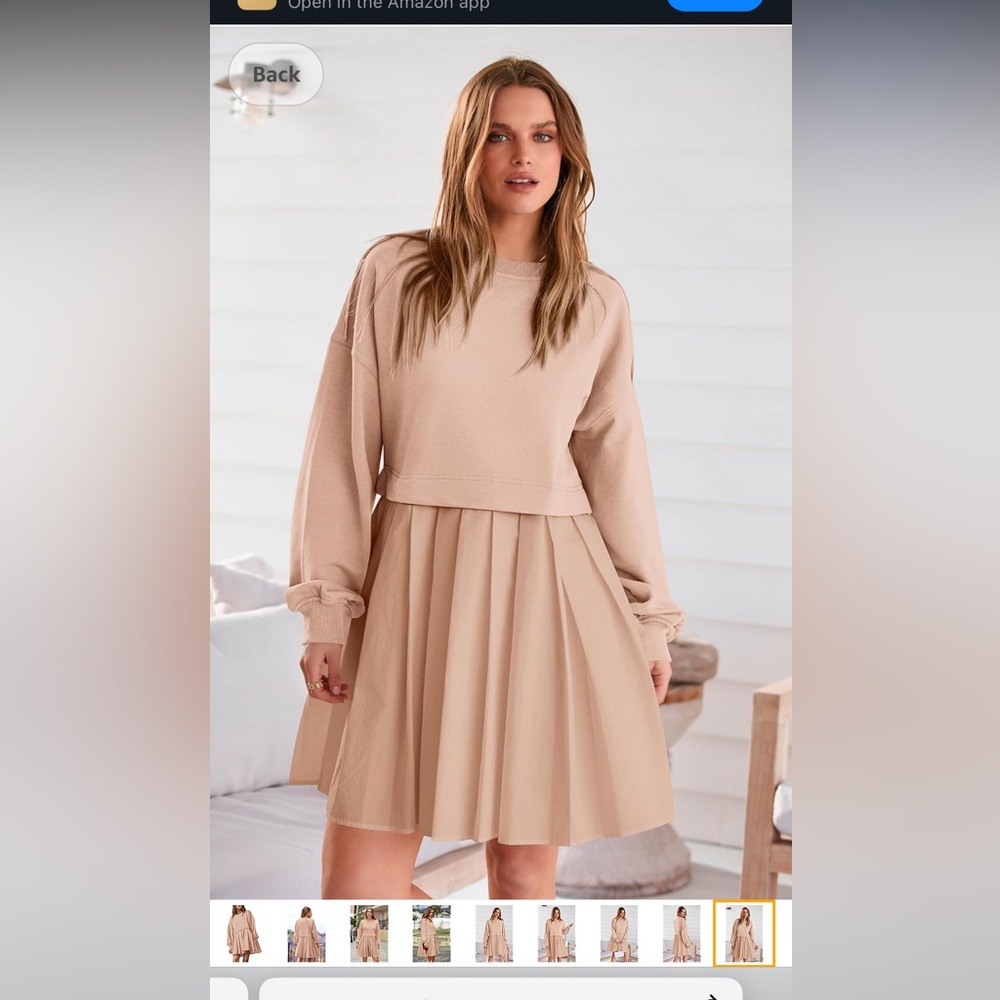 New pretty garden sweatshirt dress